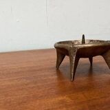 Brutalist Mid-Century Candle Holder in Bronze, 1960s