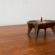 Bougeoir Brutaliste du Milieu du Siècle en Bronze, années 1960