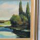 Tage Rudolf Ahlm, paysage suédois, huile sur toile, années 1940, encadré