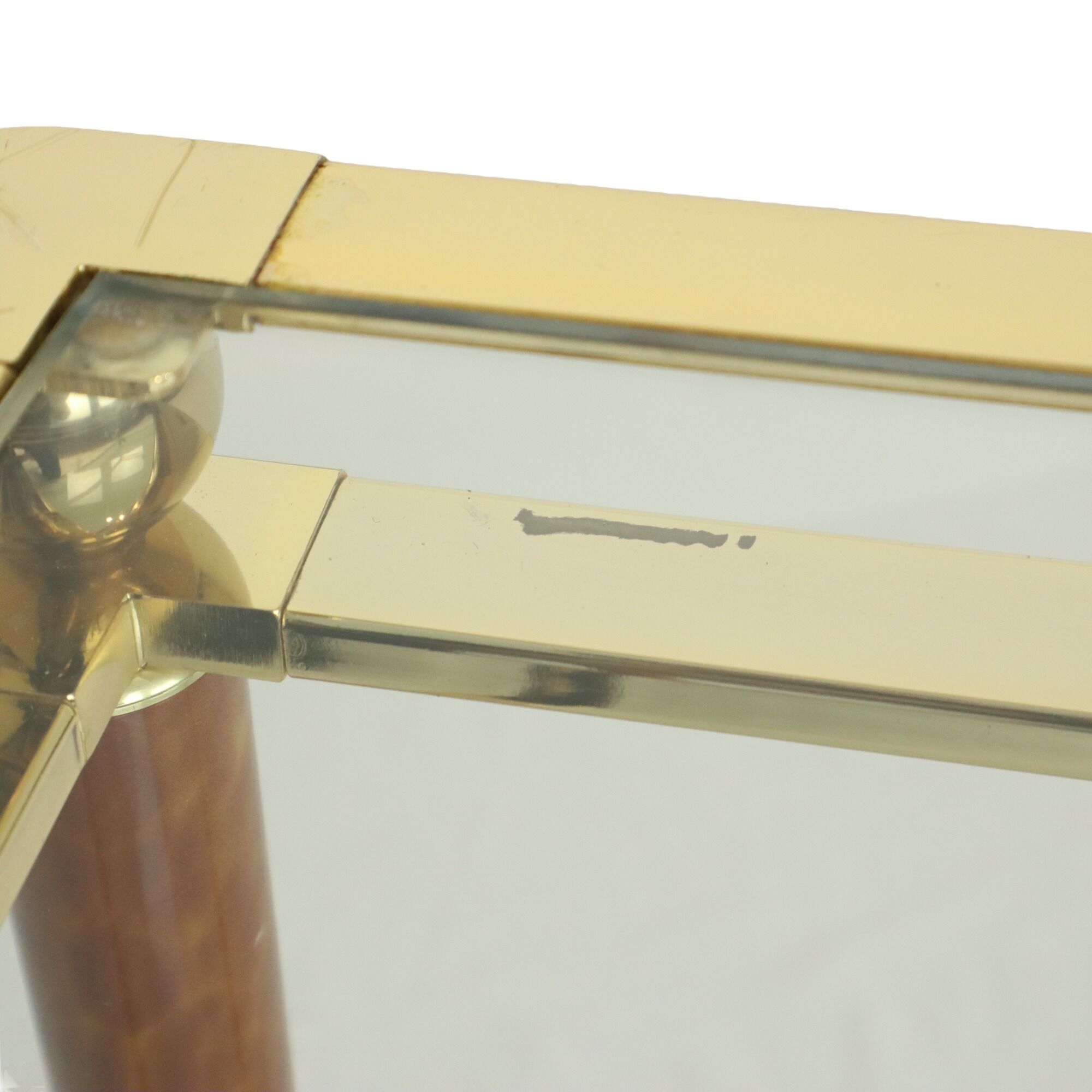 Coffee Table Italian Design Gold Plated Chrome Glass Orsenigo Hollywood Regency 120cm