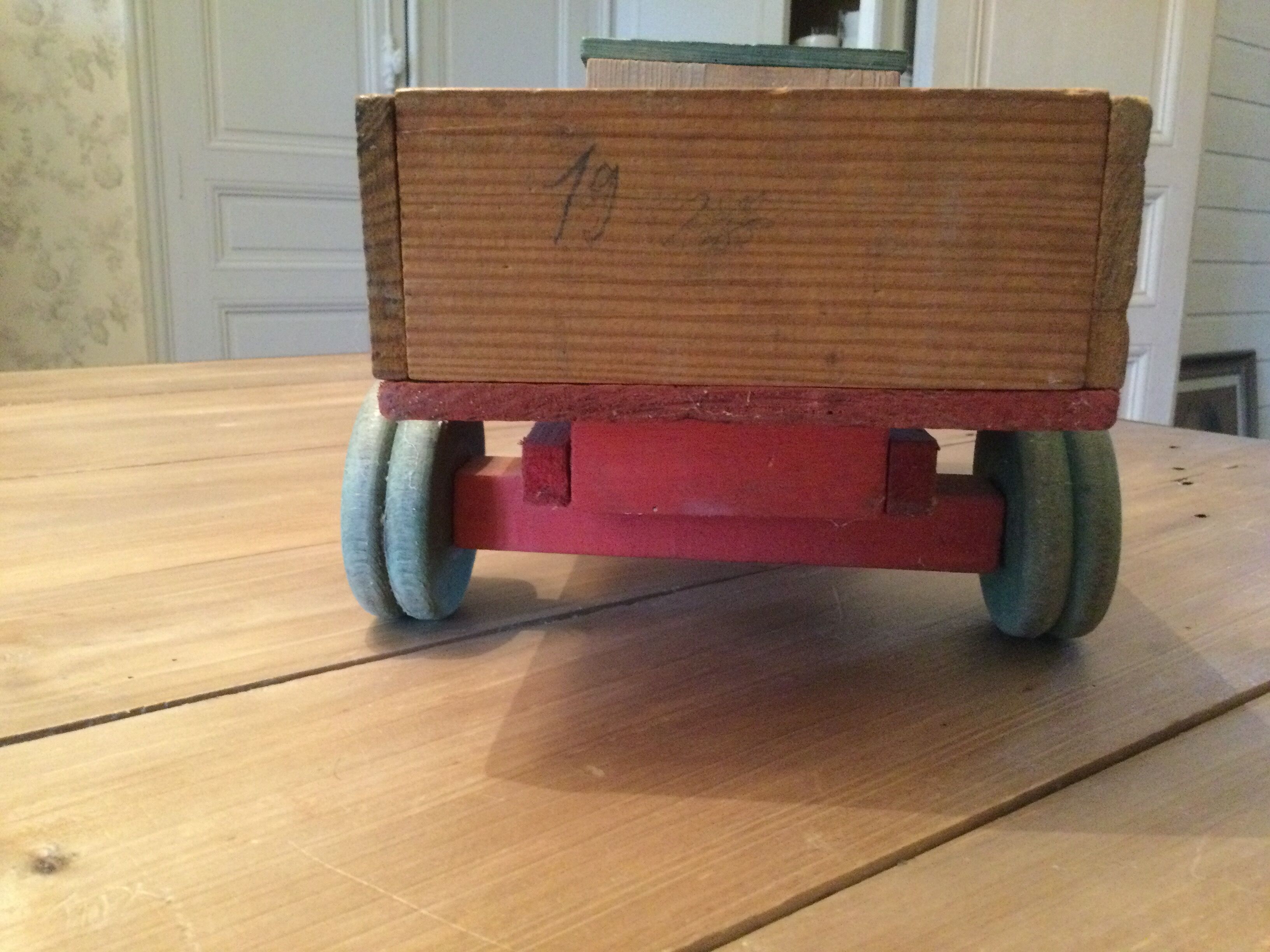 Antique wooden toy truck