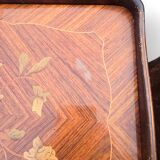 Pair of Louis XV style bedside tables with rosewood marquetry