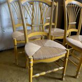 Duo of mulched Provencal chairs