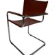 Set of 4 Bauhaus cantilever chairs cognac leather and chrome Design