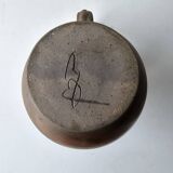 Unusual ceramic vase, Puisaye type, signed (signature to be identified)