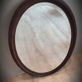 Miroir 58x84 ovale bois 1950