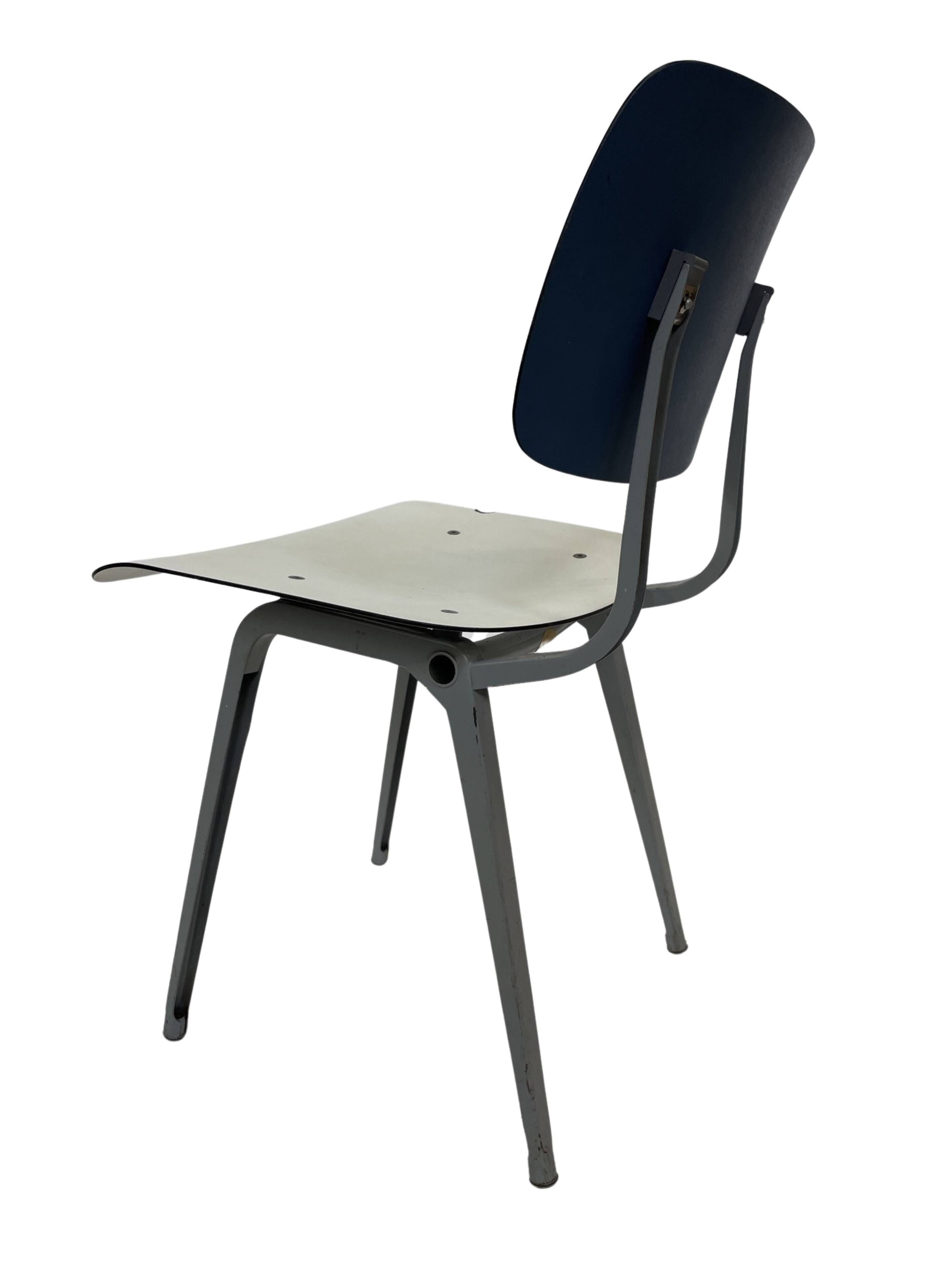 Vintage Friso Kramer Revolt chair for Ahrend de Cirkel 1960 Bi Colour