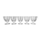 5 verres apéritifs gravé à pieds vintages