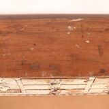 Antique 9-drawer workshop cabinet in Burmese teak with original ecru patina