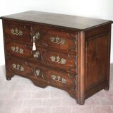 Wooden chest of drawers with 4 drawers in Louis XV style