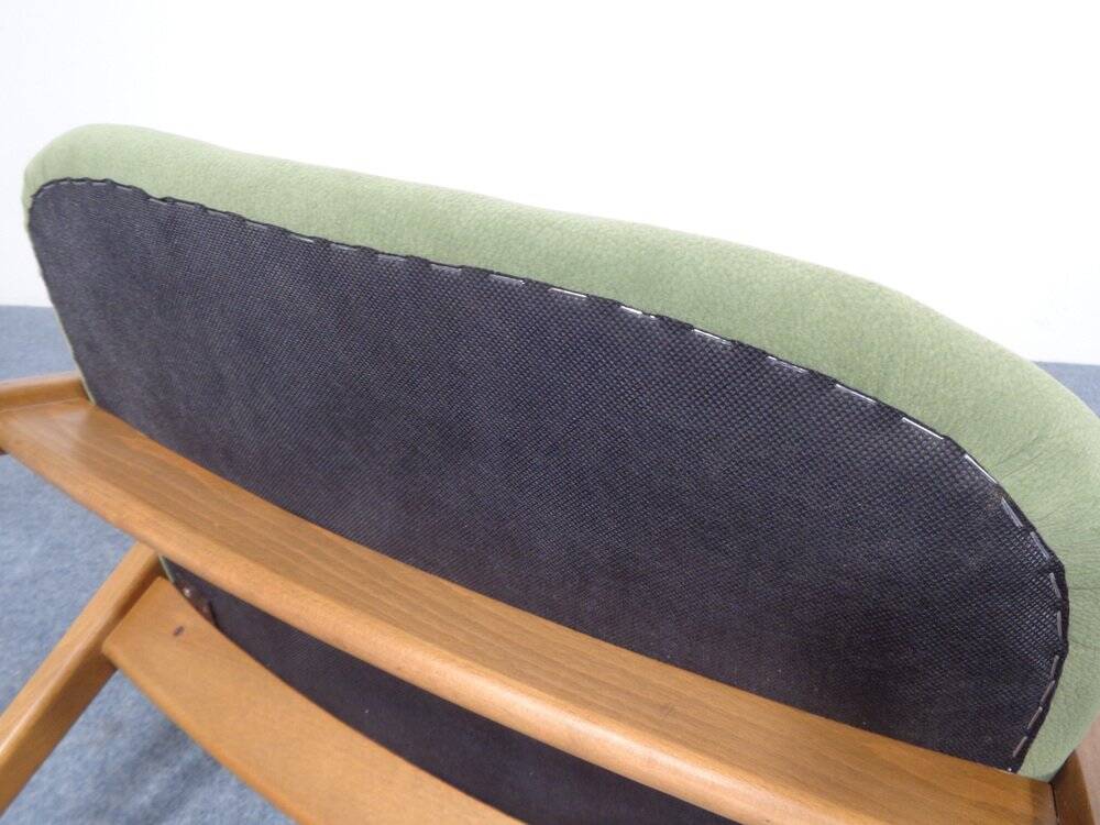 Beech chair in green, 1960s