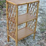 Vintage bamboo and rattan shelf 1960/70
