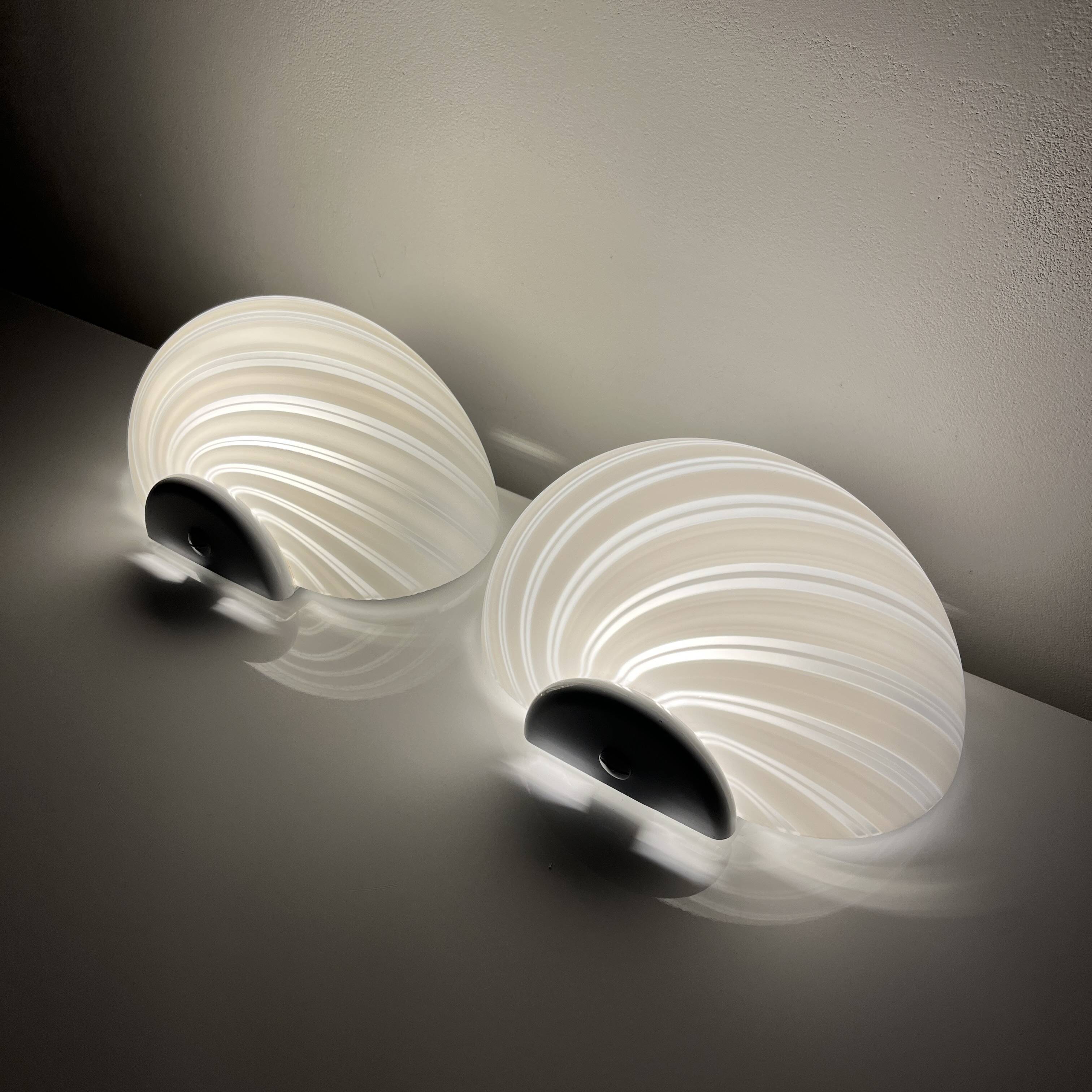 Pair of vintage Murano wall lights