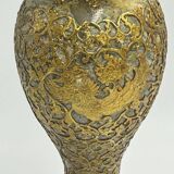 Vase balustre Chine Ancienne, jade et ornements Or, Song