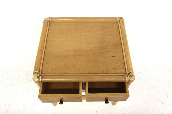 Table de chevet en rotin, Dux, Suède, 1960