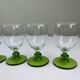 4 verres vintage vert