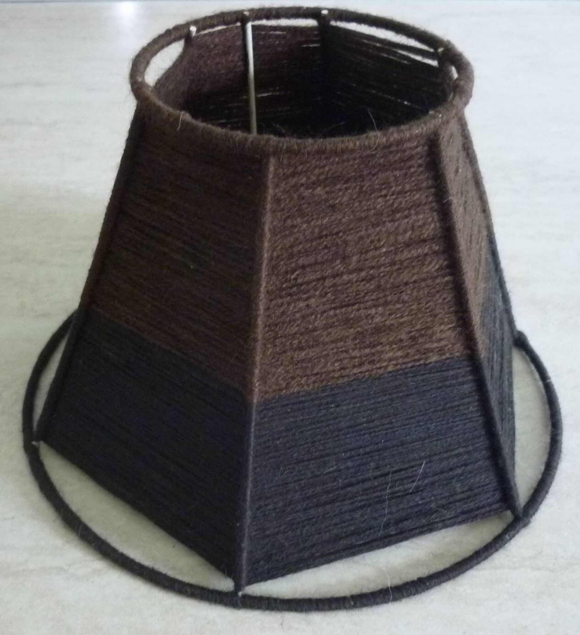 Small brown wool lampshade