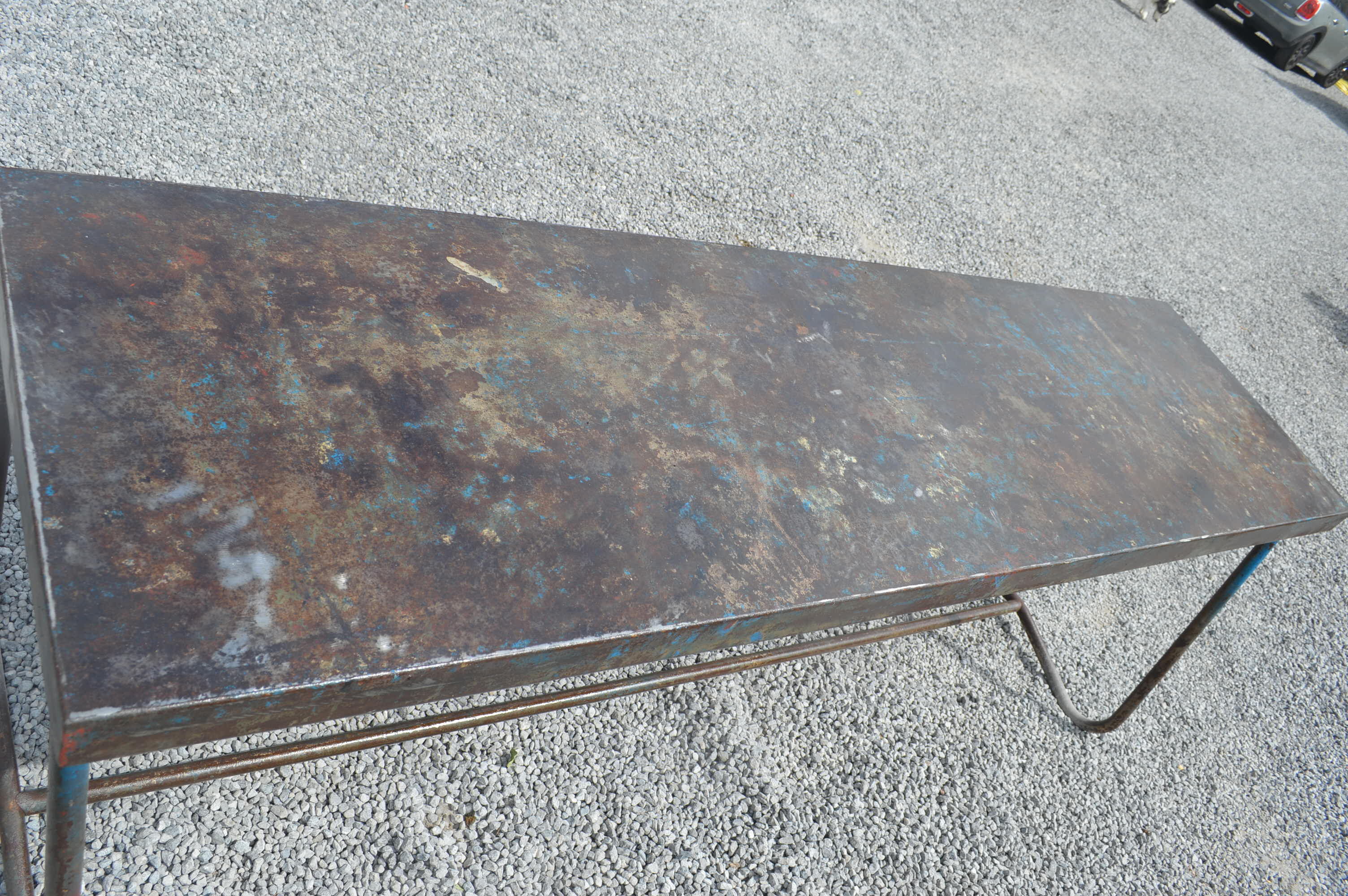 Industrial iron console