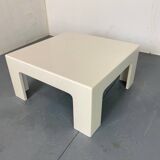 Table basse blanche Space Age des années 1970