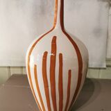 Moroccan striped ceramic vase
