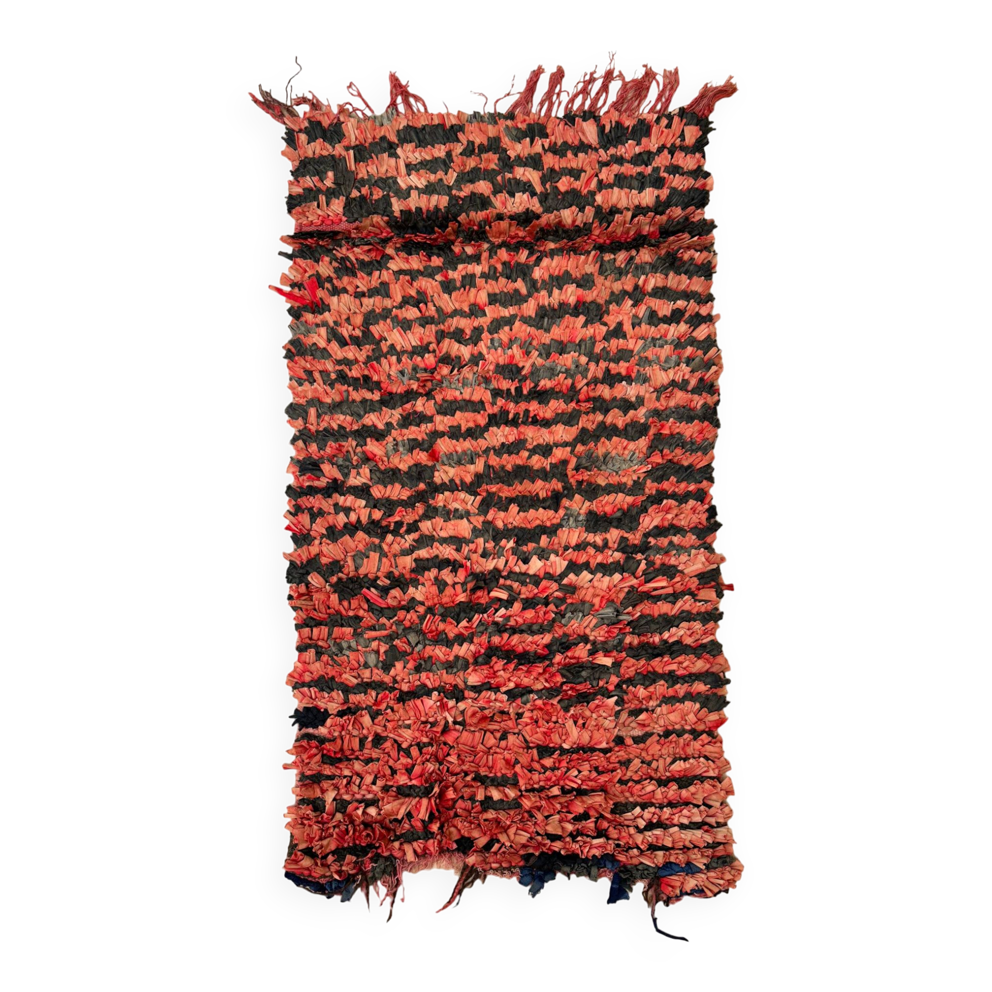 Colorful Boucherouite Moroccan rug - 64 x 119 cm