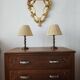 Paire de lampes vintage en bois tourné