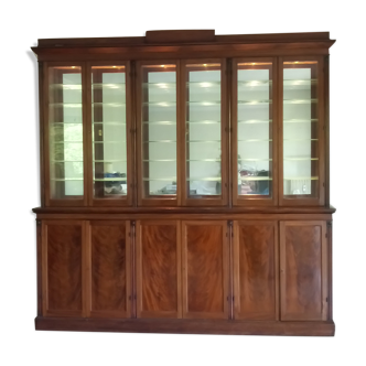 Pharmacy craft furniture 6 doors partly glazed 19th walnut