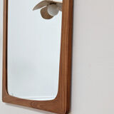 Miroir scandinave en teck vintage