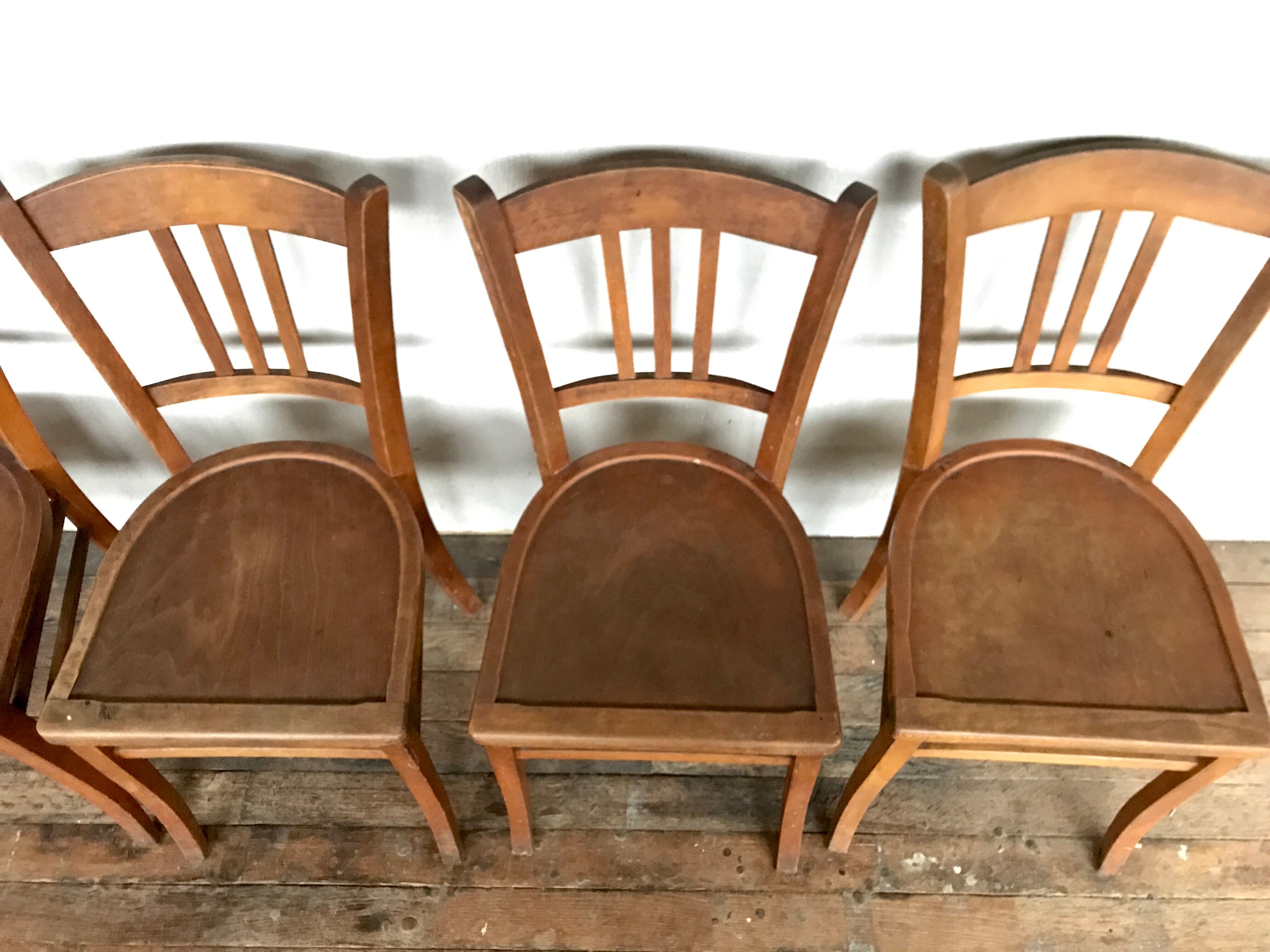 Série de 6 chaises bistrot Luterma vintage