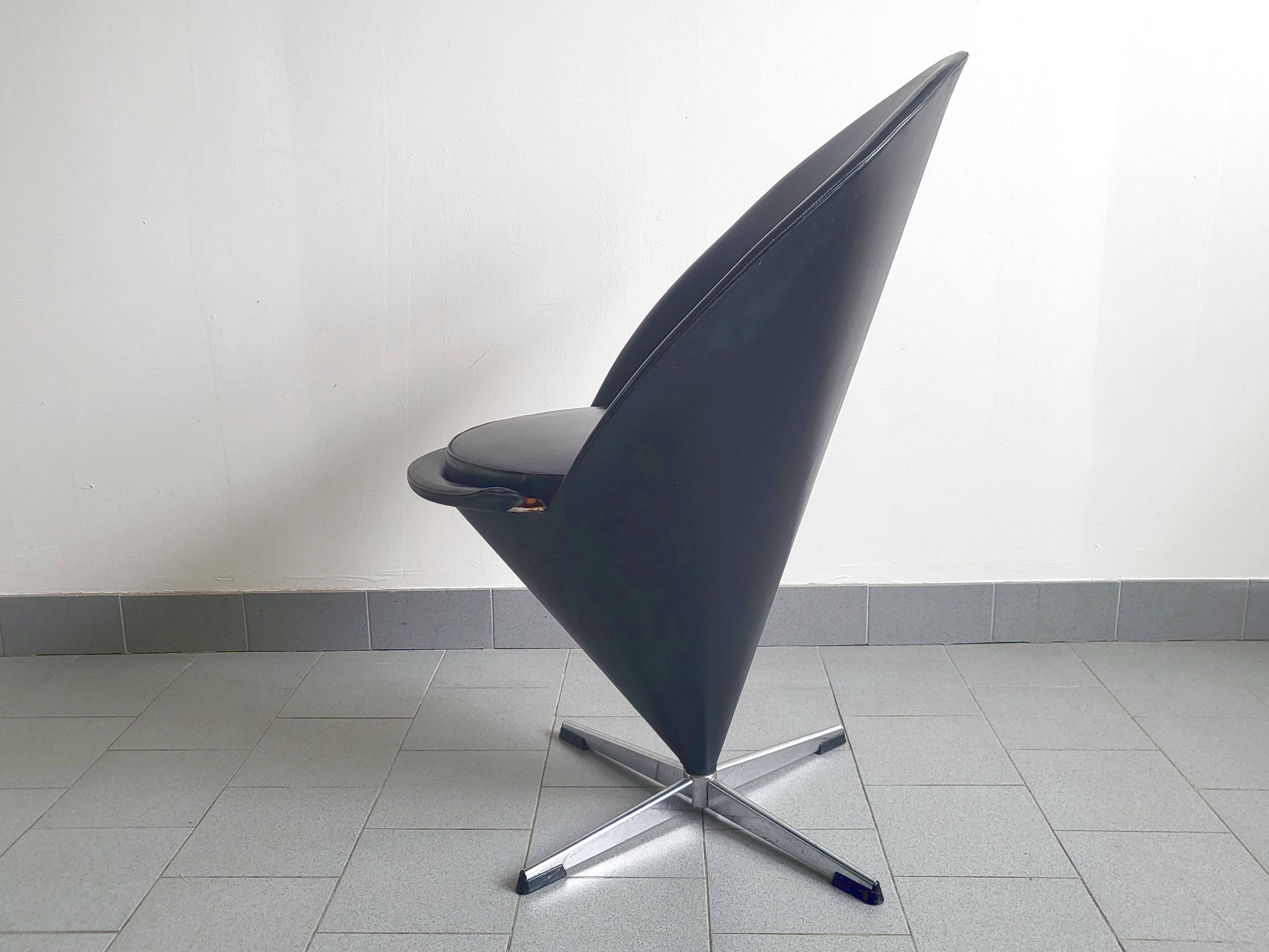 Vintage Cone chair armchair by Verner Panton 1950
