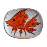 Plate signed Monique Brunner, Pansier, Pottery of the Aquarius, Vallauris