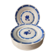 Lot de 9 assiettes plates vintage en porcelaine opaque de Badonviller
