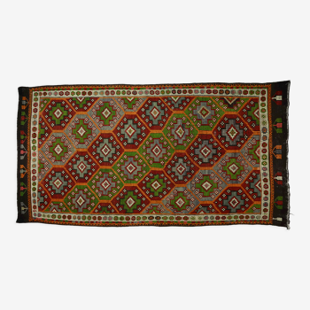 Anatolian handmade kilim rug 386 cm x 199 cm