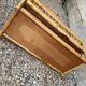 Vintage rattan wall shelf with mirror