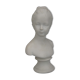 Buste Mademoiselle Brongniart, en biscuit blanc, sur socle rond