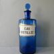 Bottle, pharmacy bottle in blue blown glass