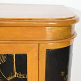 Asian Liquor Cabinet in Lacquered Wood, China – 1950