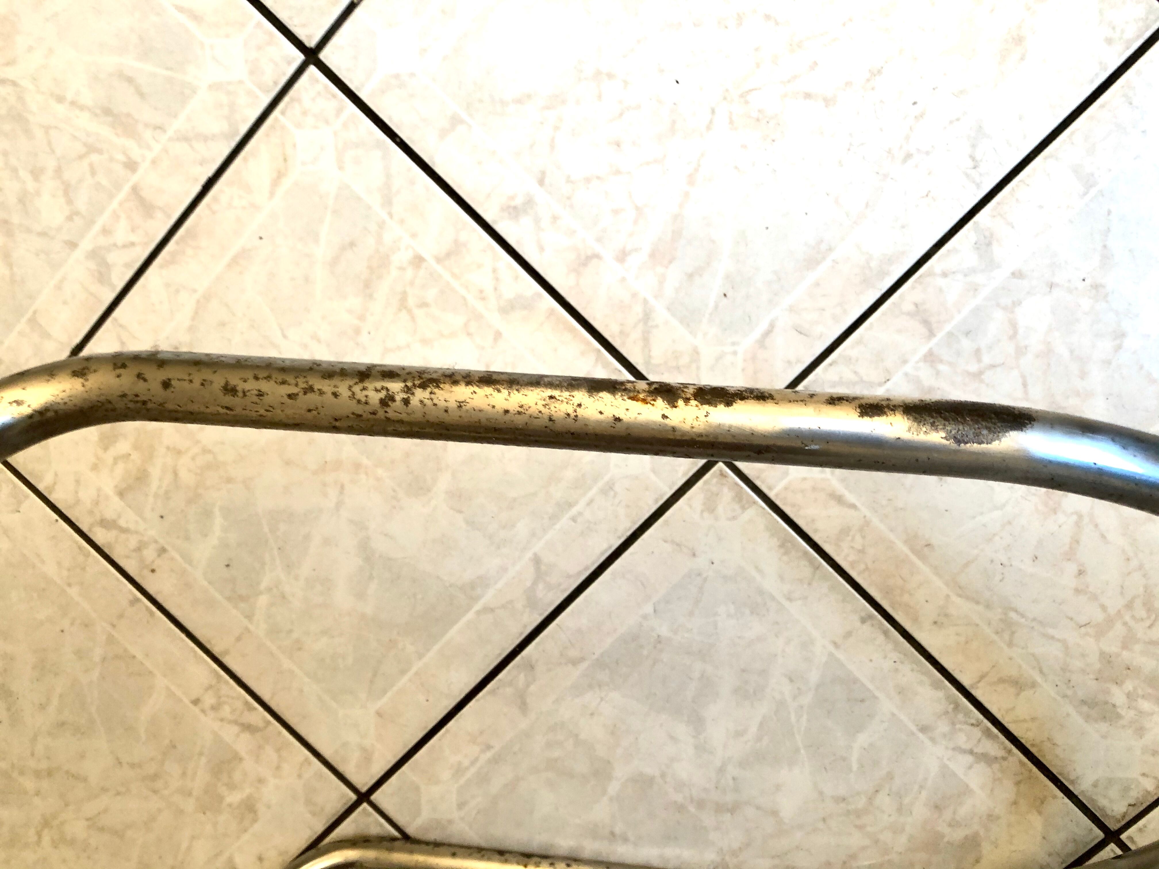 Pair of Cantilever chair design Gastone Rinaldi vintage 70 chrome steel wires