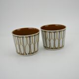 Pair of earthenware pot covers from Ellen Malmer's Baca series for Royal Copenhagen
