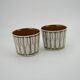 Pair of earthenware pot covers from Ellen Malmer's Baca series for Royal Copenhagen