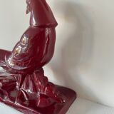 Faisan Art déco de Lemanceau fait par Saint Clément. Céramique vintage Charles Lemanceau.