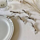 6 silver-plated knife rests in the shape of a horse. 1960s.