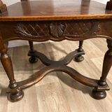 PAIR OF ARMCHAIRS WITH HIGH BACK STYLE LOUIS XIII