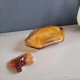 Art Deco liqueur carafe in amber glass