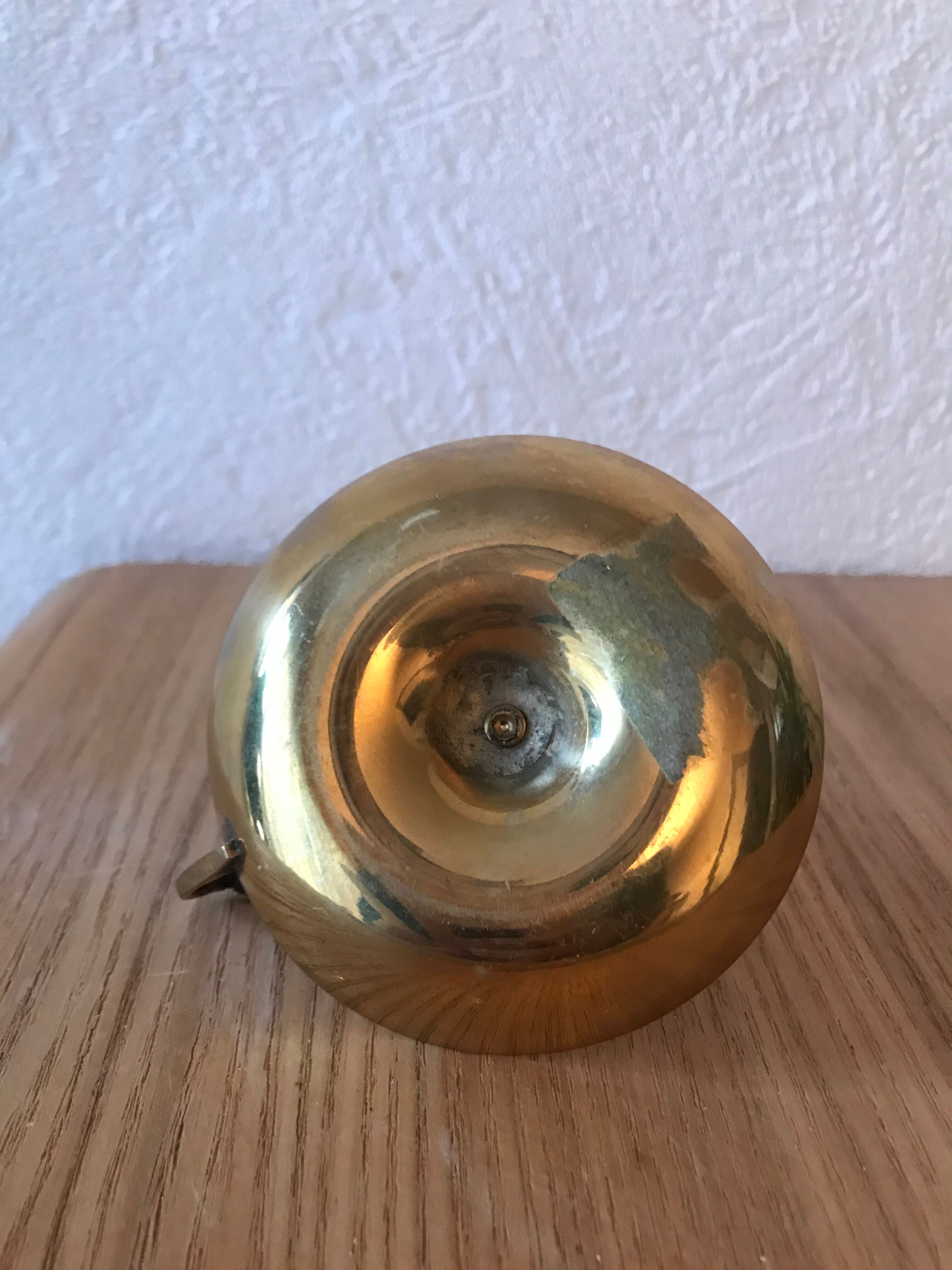 Small golden brass candlestick