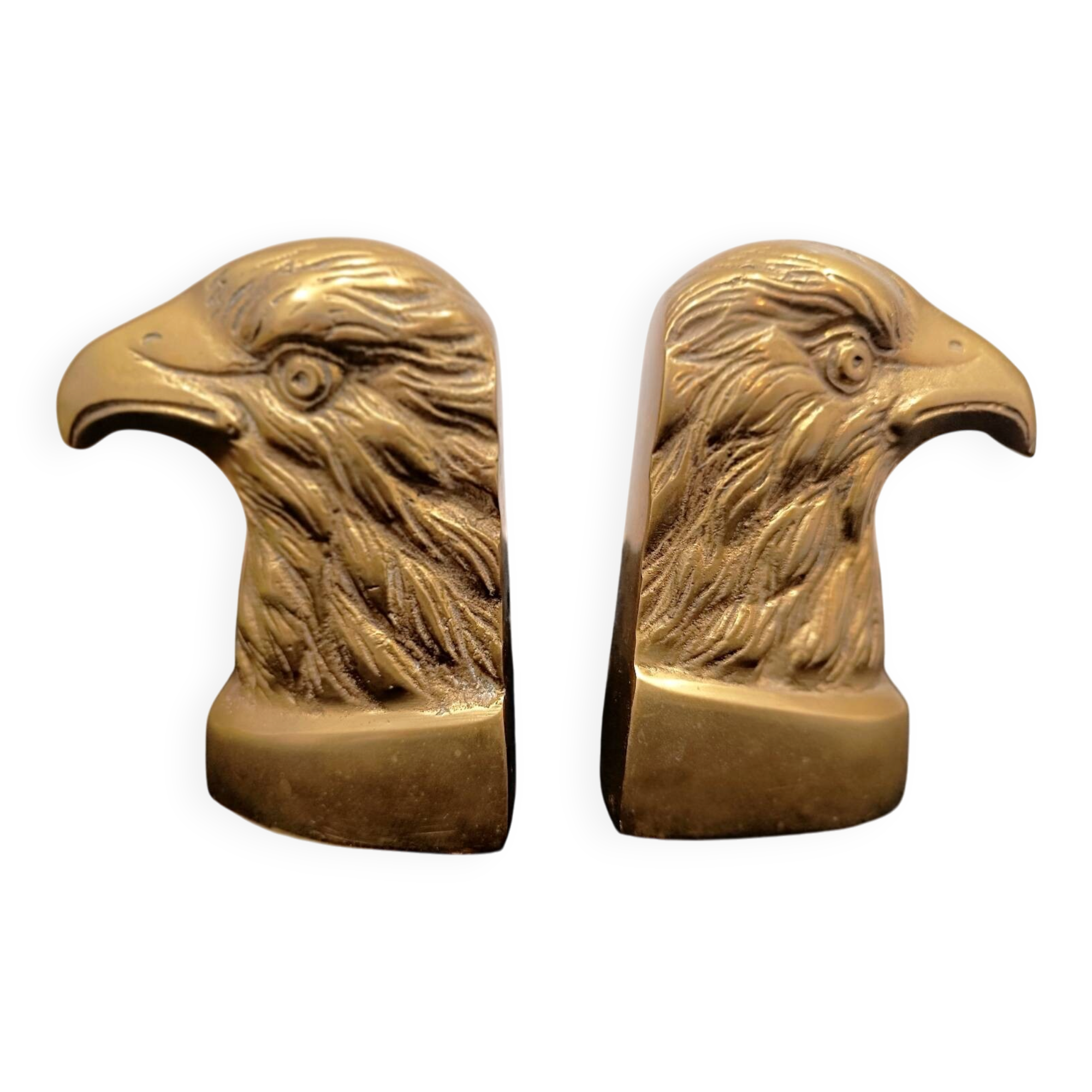 Vintage eagle head bookends