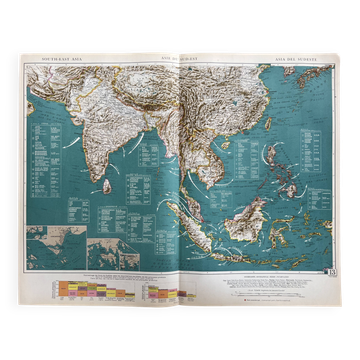 Old map of Southeast Asia — Trade routes | India, Indochina