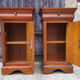 Pair of Louis Philippe bedside tables, solid cherry, vintage, 60