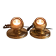 Pair of adjustable spot lamps in gold metal – Pierre Disderot Lighting, Paris