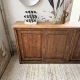XL oak workshop sideboard with sliding doors from 1900